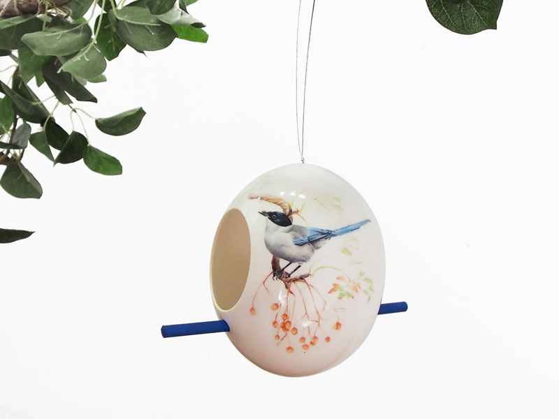 Ostrich Egg Bird Feeder - 5